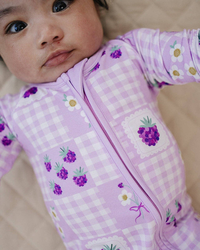 Raspberry Bamboo Zip Romper