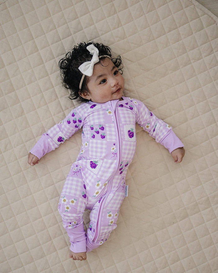 Raspberry Bamboo Zip Romper