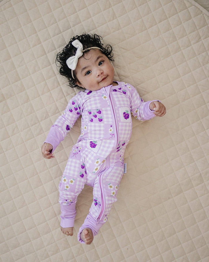 Raspberry Bamboo Zip Romper