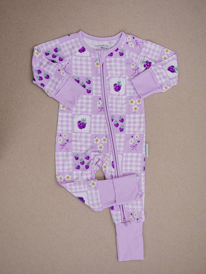 Raspberry Bamboo Zip Romper