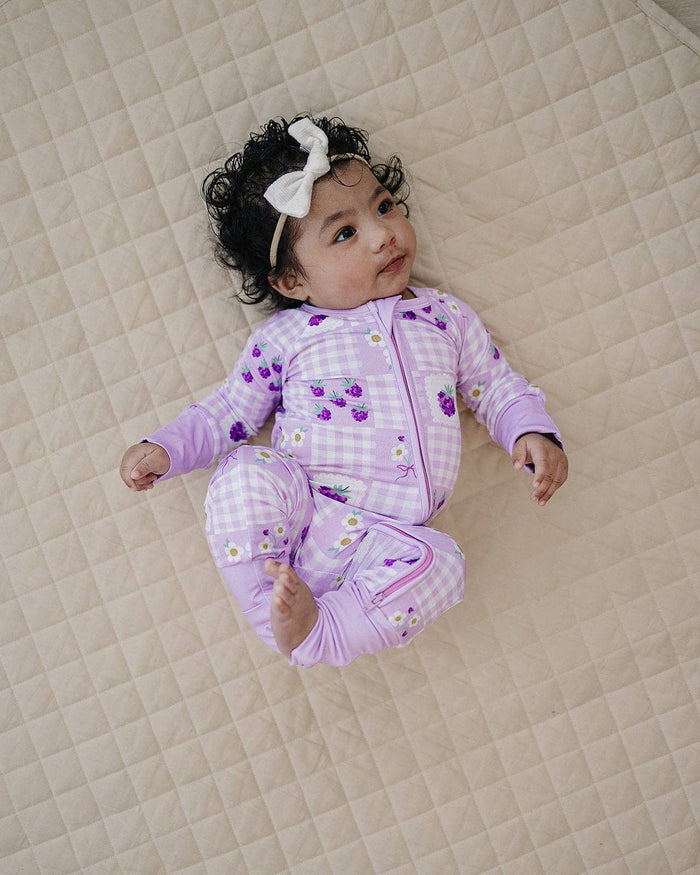 Raspberry Bamboo Zip Romper