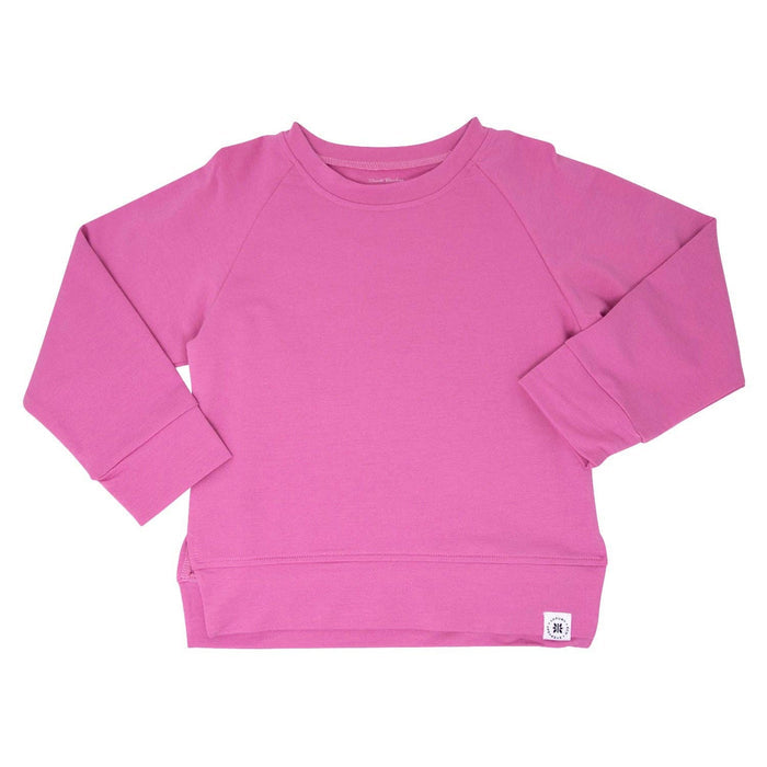 Raspberry French Terry Bamboo Crew Neck Jogger Set (Infant)