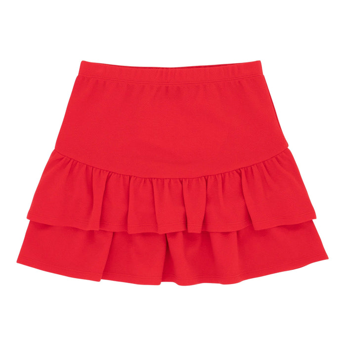 Red Peppy Ruffle Skirt