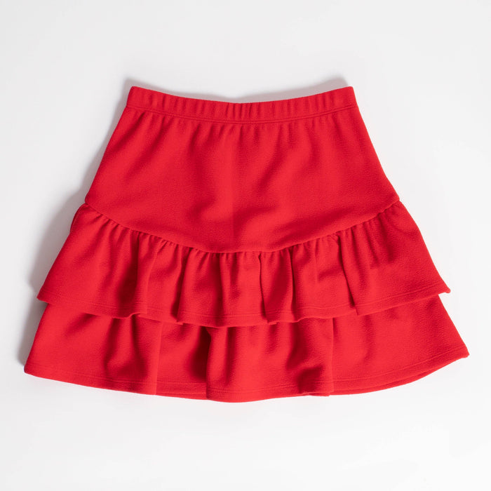 Red Peppy Ruffle Skirt