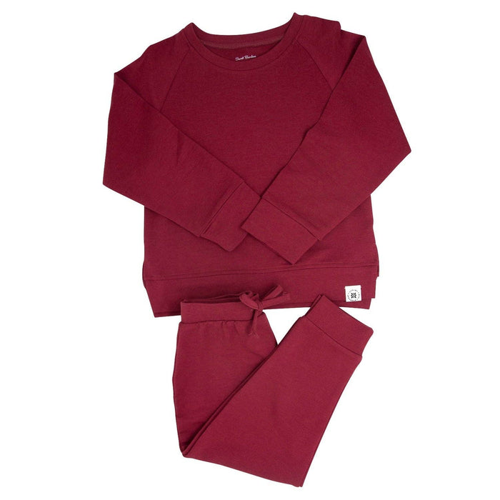 Rhubarb French Terry Bamboo Crew Neck Jogger Set