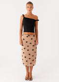 Rocca Midi Skirt - Nude