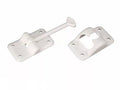 White Plastic RV Entry Door Holder Hook & Catch Set - Front View | United RV Parts