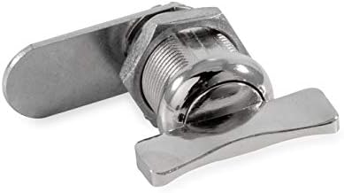 Chrome RV Designer L525 5/8" Baggage Door Lock - Front Angle Detail | United RV Parts
