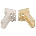 Ivory Plastic RV Drawer Slide Socket Set Large C Shape H305 - Front View | United RV Parts