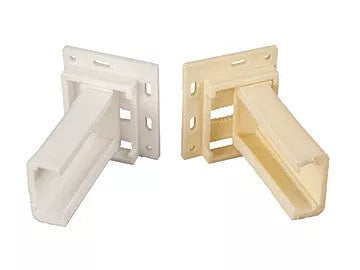 White Plastic RV Drawer Slide Socket Set C Shape - Side View | United RV Parts
