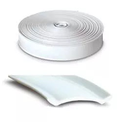 White RV Designer E321 Vinyl Trim Insert 25ft Roll with Cross-Section Detail | United RV Parts