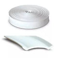 White Vinyl RV Trim Insert E321 - Rolled Coil and Curved Profile Close-Up | United RV Parts