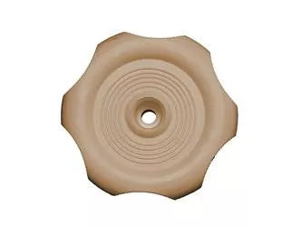 Beige Plastic RV Window Crank Knob Front View - RV Designer H719 | United RV Parts