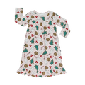 Santa's Cookies Pink Bamboo Boho Dress