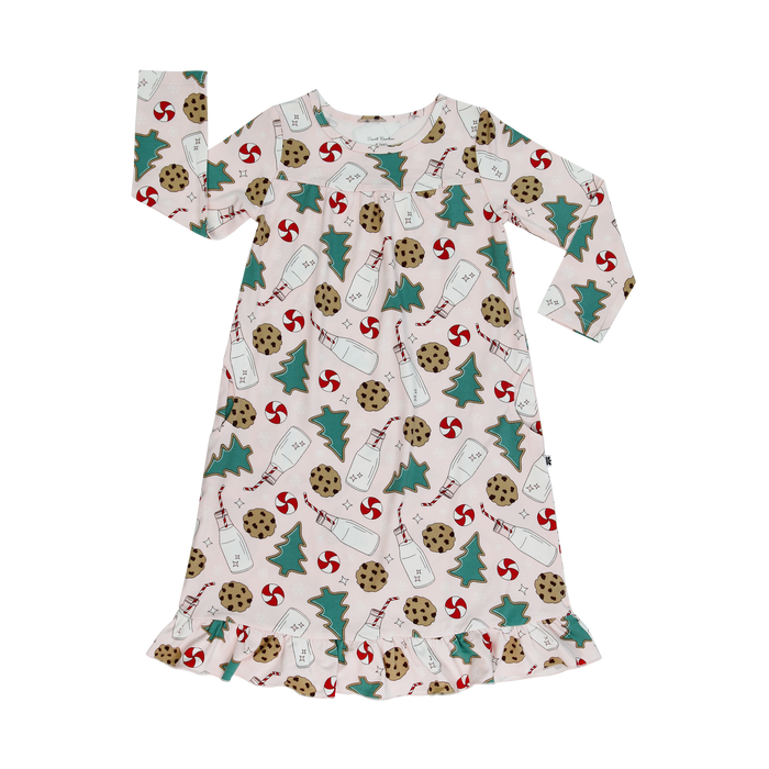 Santa's Cookies Pink Bamboo Boho Dress