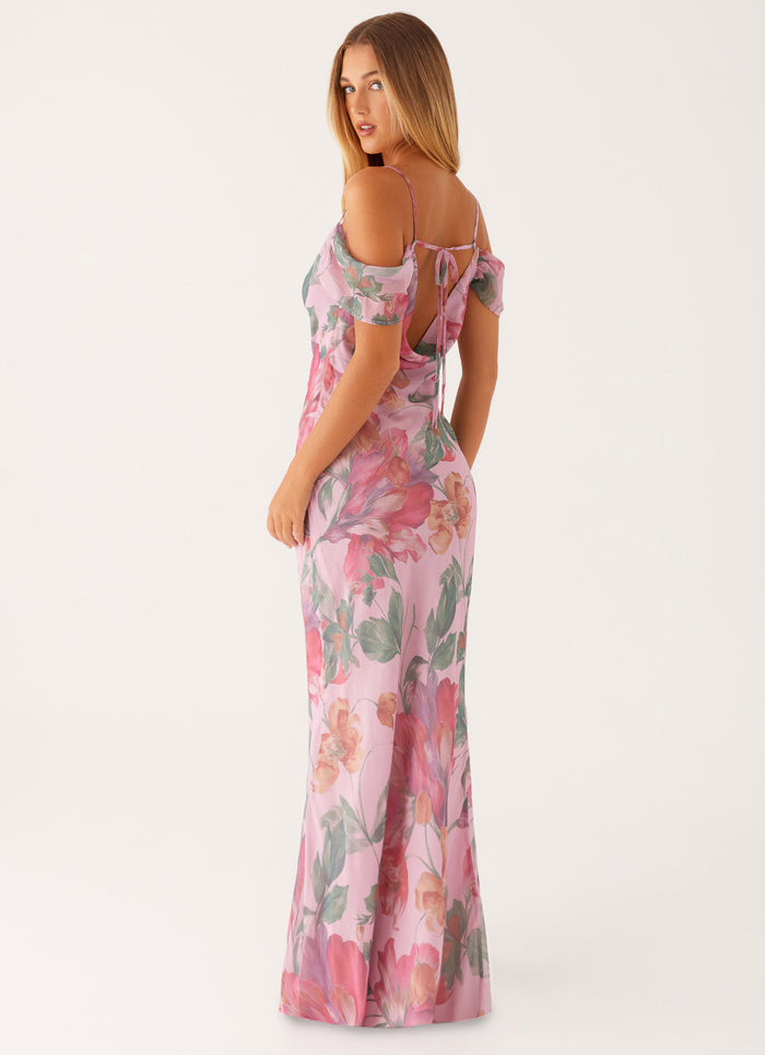 Seline Maxi Dress - Pink Floral