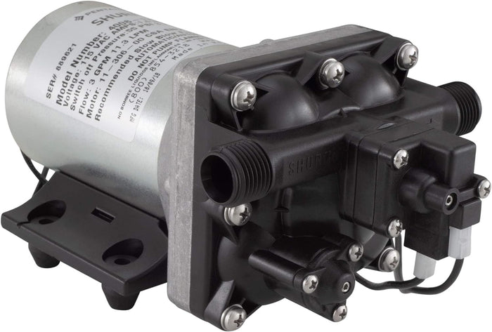 SHURflo Revolution 4008-171-E65 RV Fresh Water Pump - Side View | United RV Parts