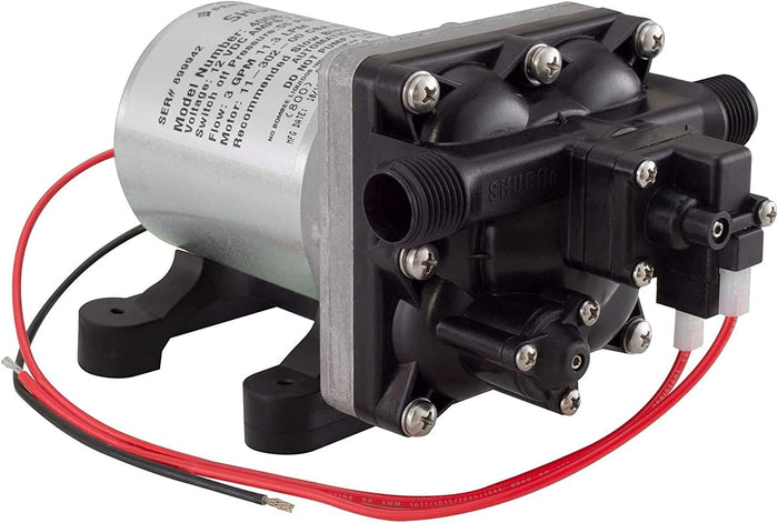 Shurflo Revolution 4008-101-A65 12V RV Water Pump - Side View | United RV Parts