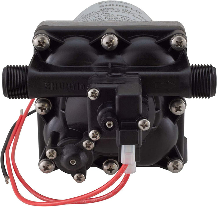Shurflo Revolution 4008-101-A65 12V RV Water Pump - Bottom View | United RV Parts
