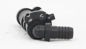 Black SMI Vacuum Tee Kit 6257 - Angled View Showing Elbow Fitting Assembly | United RV Parts