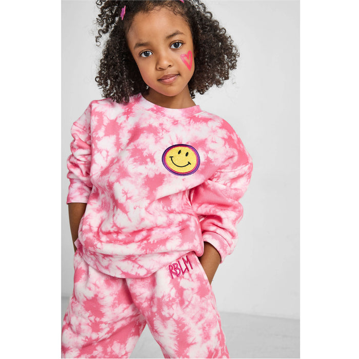 Smiley Tie-Dye Crewneck Sweatshirt