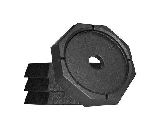Black Polymer SnapPad EQ Grand RV Jack Foot Stabilizers - Stacked View | United RV Parts