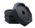 Black Rubber SnapPad EQ Round RV Jack Pads 4-Pack 11.75" - Stacked View | United RV Parts