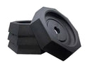 Black SnapPad Grand Octagon RV Jack Pads 4-Pack - Stacked View | United RV Parts