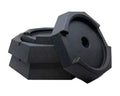 Black Polyethylene SnapPad HiWay 8 Bus Round RV Jack Pads - Stacked Angle View | United RV Parts
