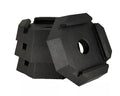 Black Rubber SnapPad Mini 4-Pack for 5.5" Square RV Jack Feet - Angled View | United RV Parts