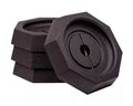 Black Rubber SnapPad RV Landing Feet Stabilizers - Stacked View | United RV Parts