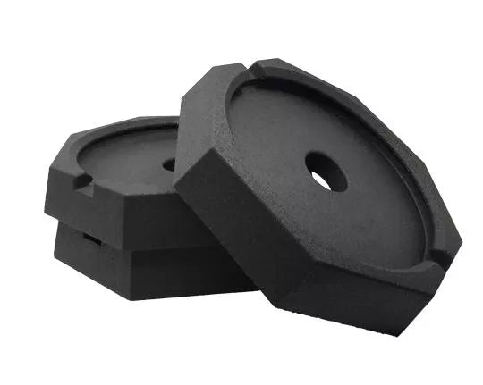 Black Polymer SnapPad Rival Jack Pads - Angled View | United RV Parts