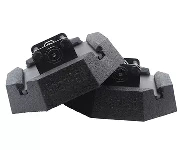 Black Foam SnapPad SnapJack 5000 RV Jack Pads 2-Pack - Angled View | United RV Parts