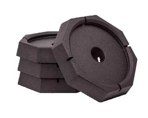 Black SnapPad XTRA Jack Foot Pads 4-Pack - Angled Stack View | United RV Parts