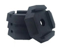 Black SnapPad XTRA Square RV Jack Pads - 4-Pack Angled View | United RV Parts
