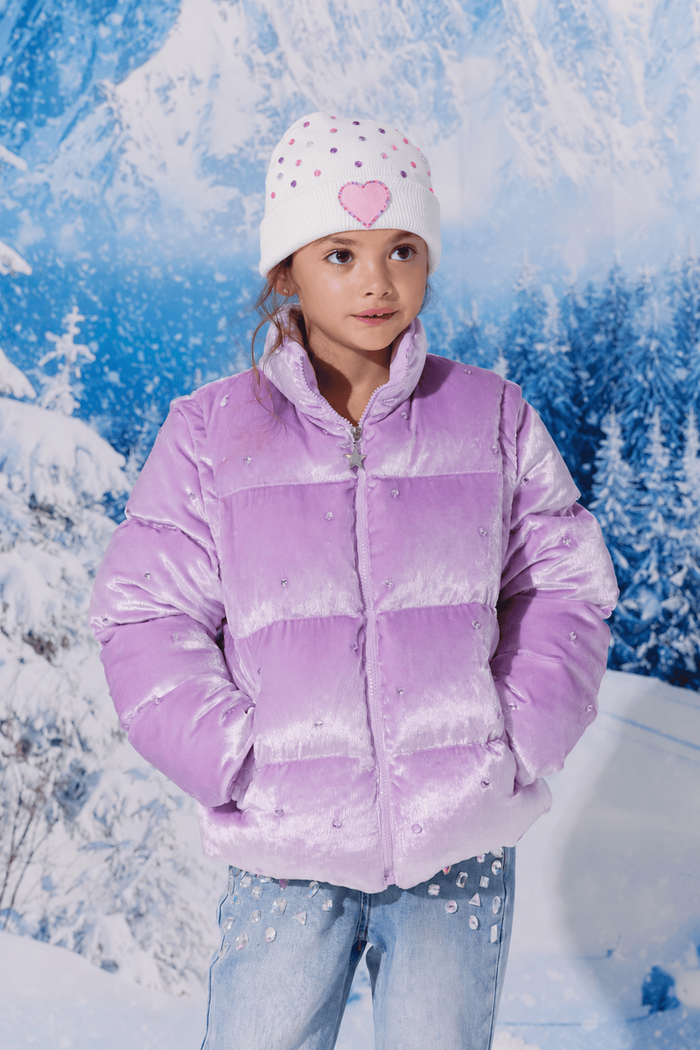 Soft Lavender Gem Convertible Puffer
