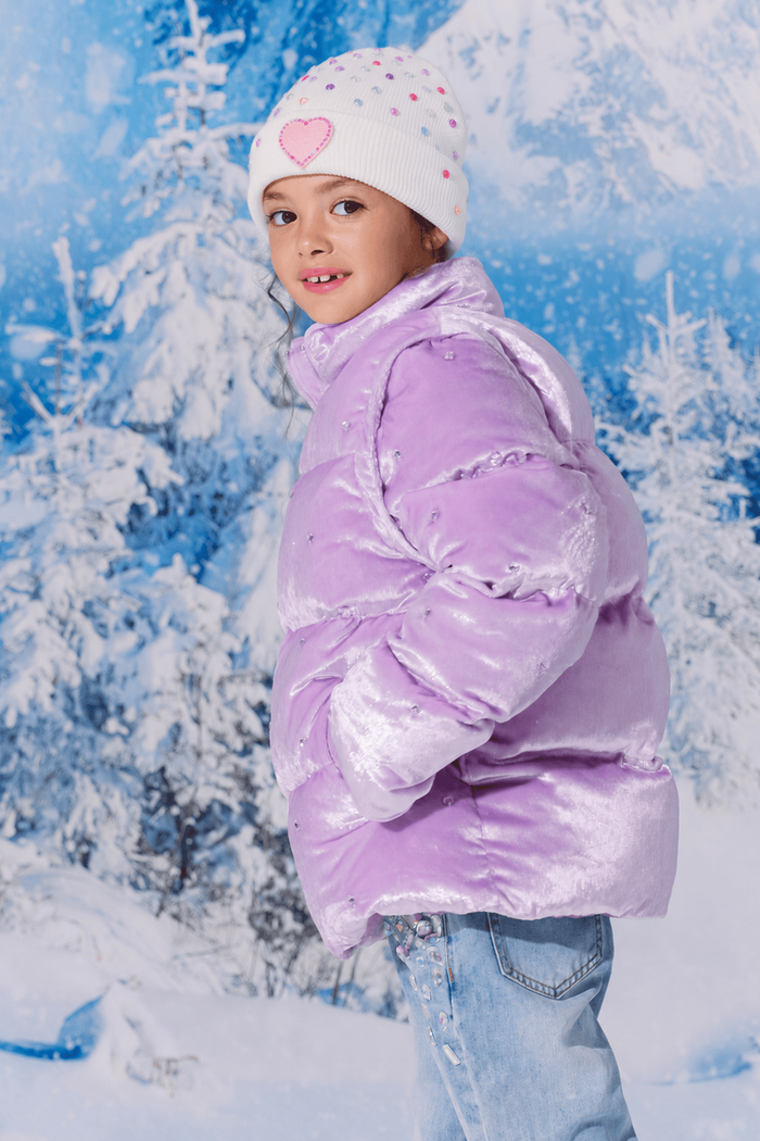 Soft Lavender Gem Convertible Puffer