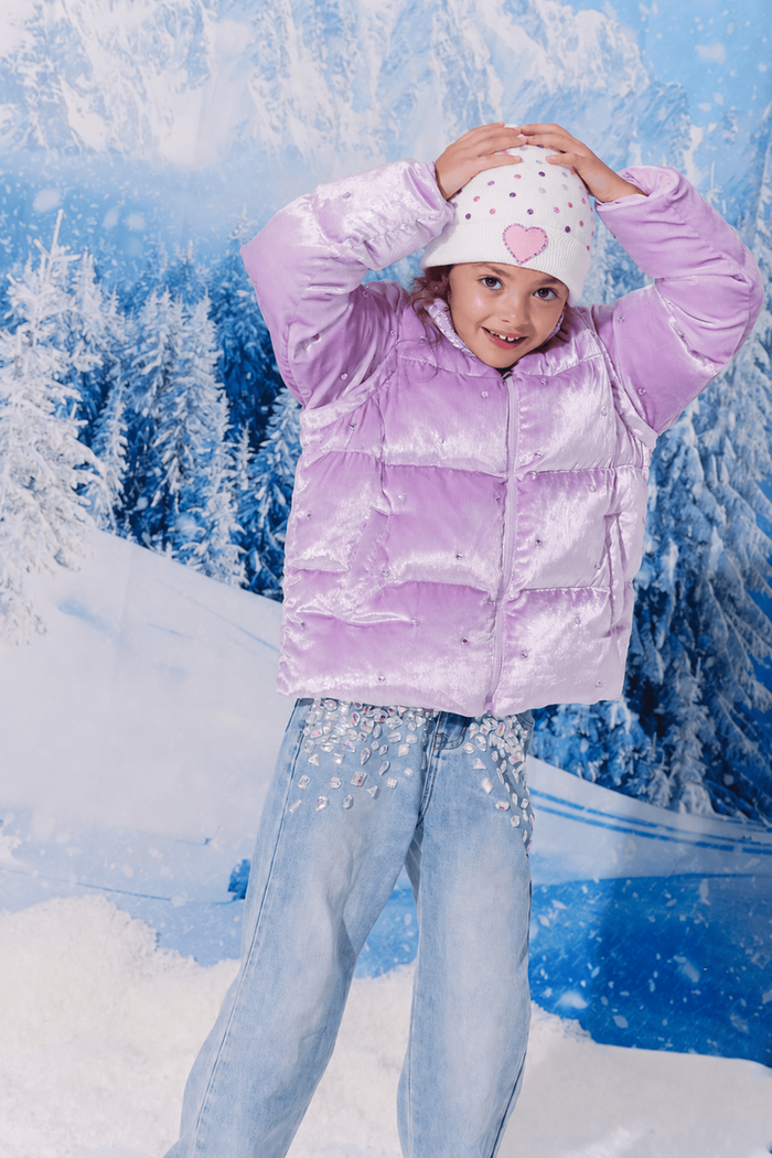 Soft Lavender Gem Convertible Puffer