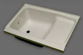 Specialty Recreation ST2436PL Bath Step Tub Left Hand Drain Parchment 24x36 - Top Angle | United RV Parts