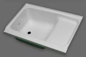 White Specialty Recreation Bath Step Tub ST2436WL Left Hand Drain - Top Angle | United RV Parts