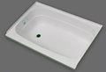 White Specialty Recreation BT2432WL RV Bath Tub 24x32 Left Hand Drain - Angled View | United RV Parts
