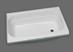 White Acrylic RV Bathtub 24x32 Right Hand Drain - Top View | United RV Parts