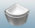 White Specialty Recreation Corner Lavatory Sink LSC11W 11" - Angled View | United RV Parts