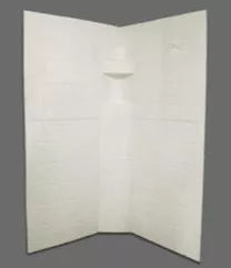 Parchment Specialty Recreation Neo Shower Wall NSW3434P Corner View | United RV Parts