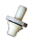 White Plastic Self Sealing Tank Fitting TF1 - Side View | United RV Parts