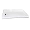 White Specialty Recreation Shower Pan SP2436WL Left Hand Drain 24x36 - Angled View | United RV Parts