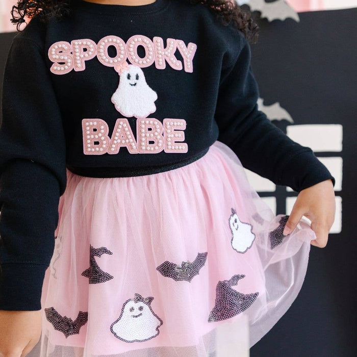Spooky Babe Sequin Tutu Skirt (Infant)