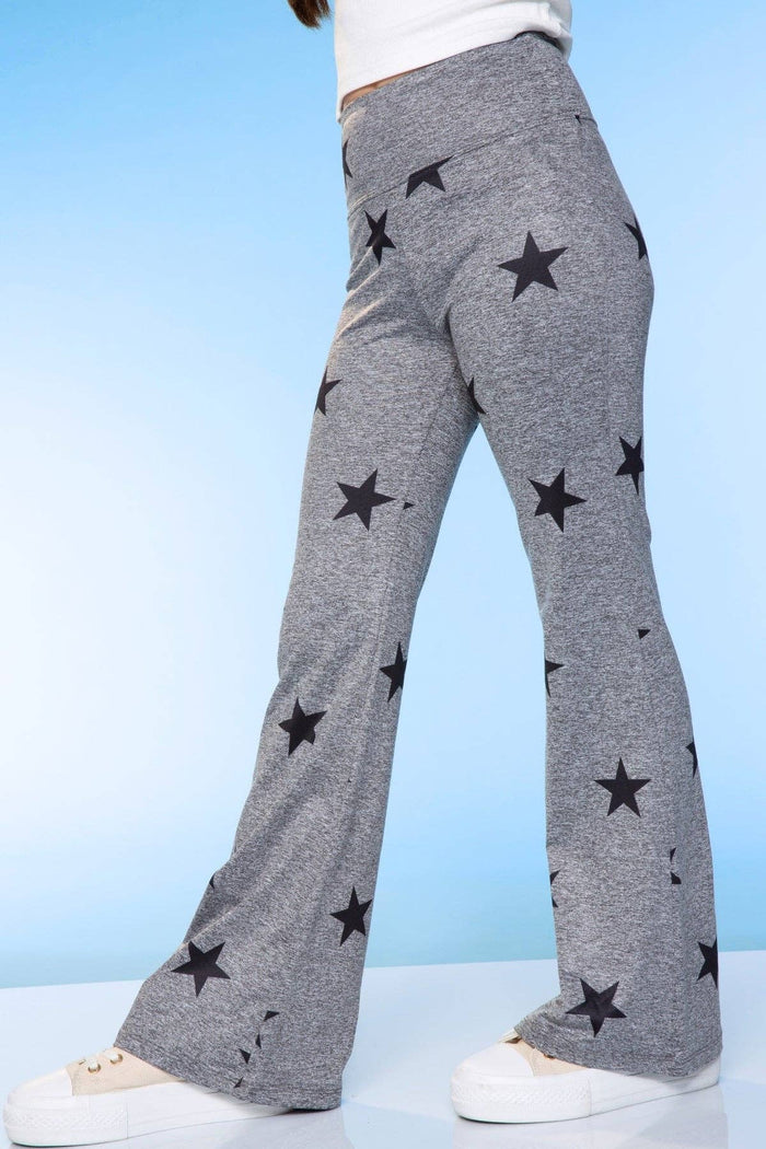 Steel Black Stars Simply Soft Luxe Flare Legging