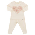 Stripe Ruffle Heart Set