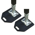 Black Plastic RV Jack Base Pads 12x14 with Scissor Jack Feet - Pair View | United RV Parts